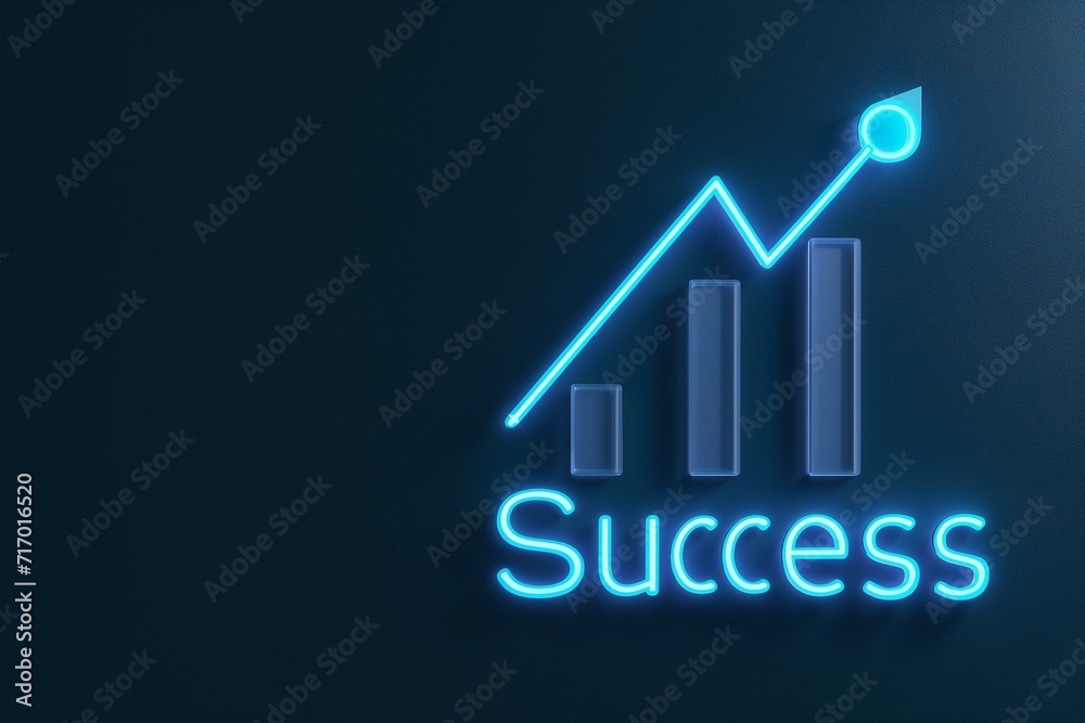 Dynamic Neon Graph Illustrating Success Dynamic Neon Graph Illustrating Success