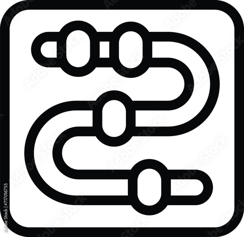 Button kid toy icon outline vector. Education dark. Play tools