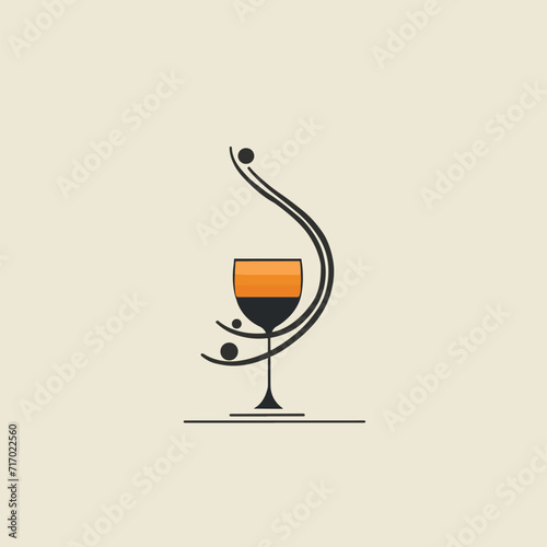 A beverage logo in vector style is a precisely crafted and versatile emblem that represents a beverage-related brand, product, or establishment. 