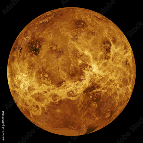 Venus planet closeup in space, satellite image of Venus. Elements of this image furnished by NASA