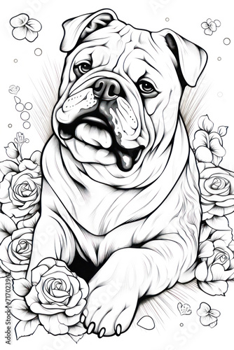 Portrait of beautiful English Bulldog 16