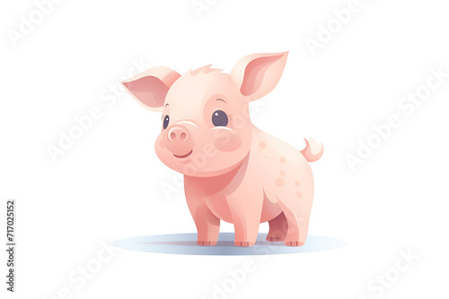Beautiful Pig Design, Perfect for your Project and Creations or Wallpaper, Ai Generative © Romain
