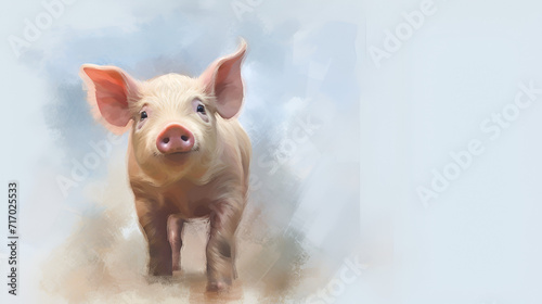 Beautiful Pig Design, Perfect for your Project and Creations or Wallpaper, Ai Generative photo
