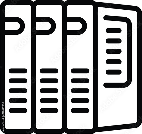 Retail school books icon outline vector. Uncover literary. Open shop