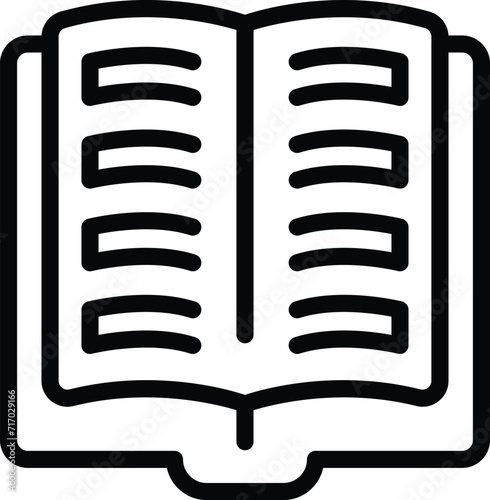 Book publication icon outline vector. Work data. Stack volume