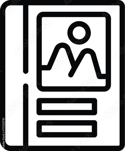Picture book icon outline vector. Publish shop view. Learning read