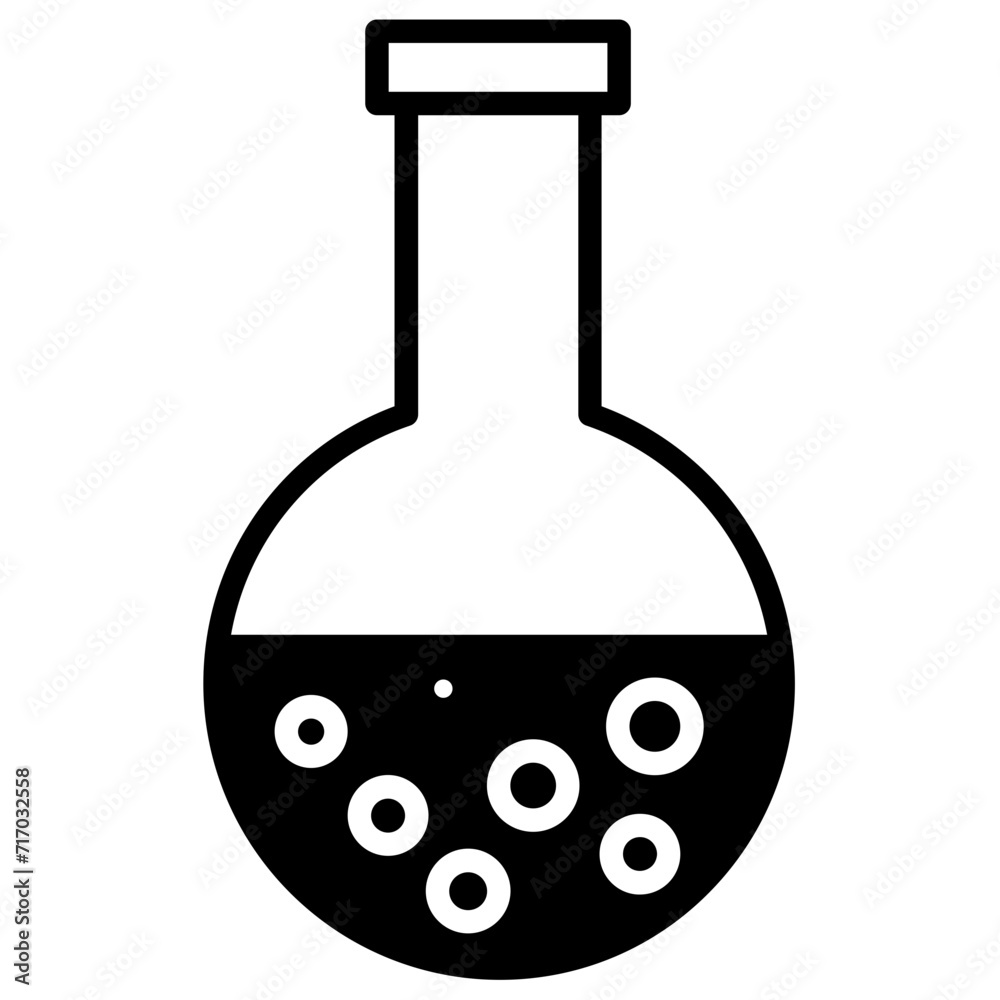Chemistry flask solid glyph icon Chemistry flask solid glyph icon