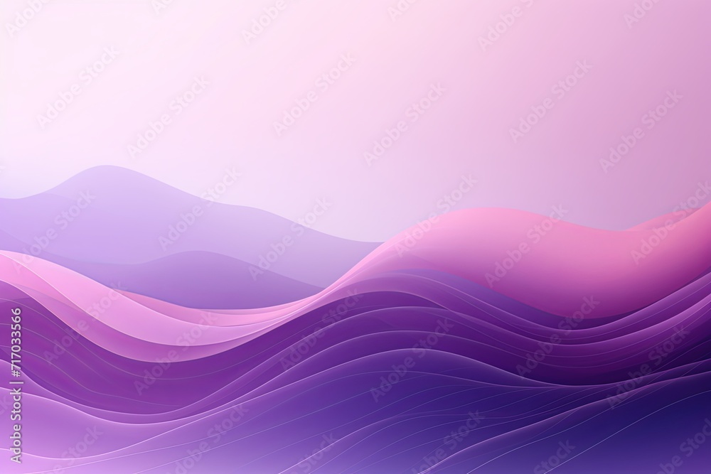 Abstract colorful purple gradient wavy shapes background, vibrant 3d render wallpaper