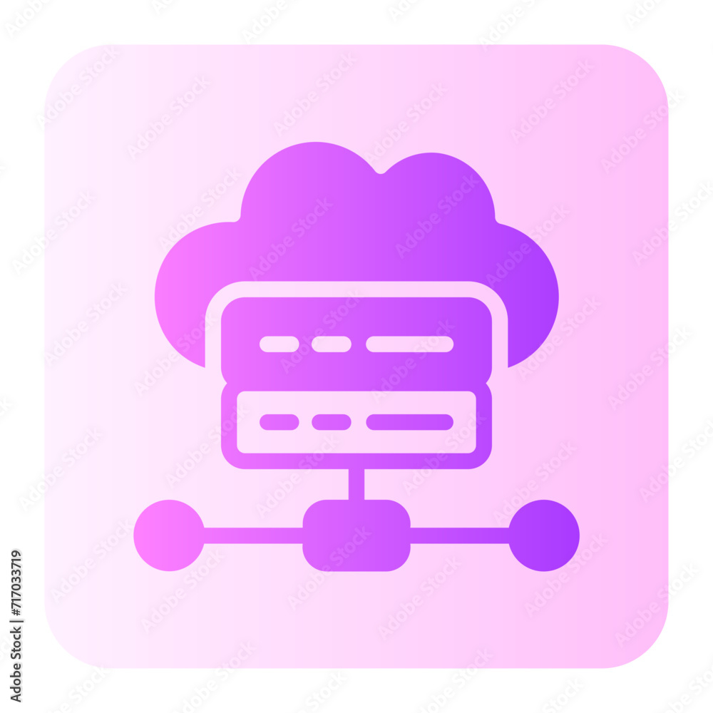 cloud computing gradient icon cloud computing gradient icon