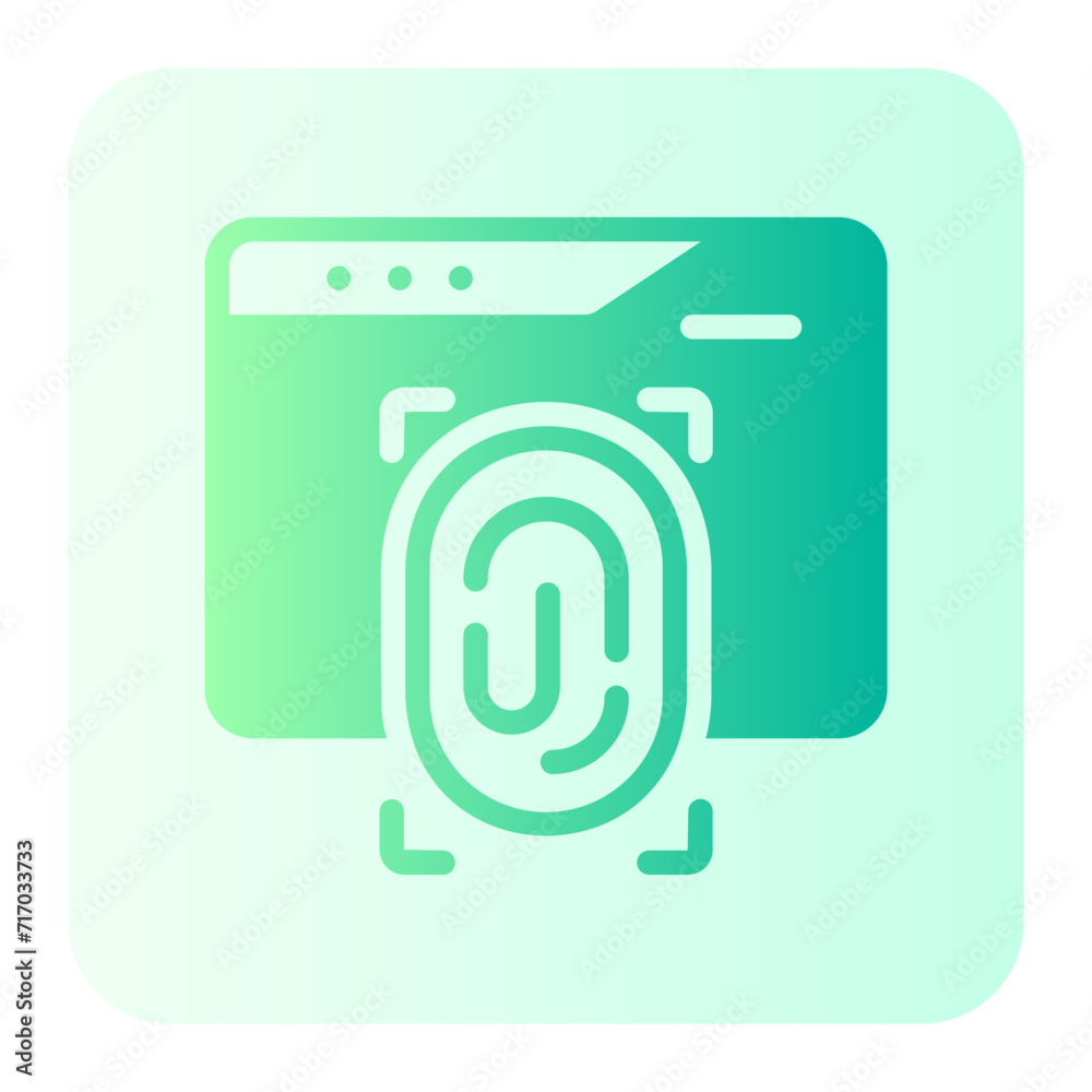 finger scanner gradient icon