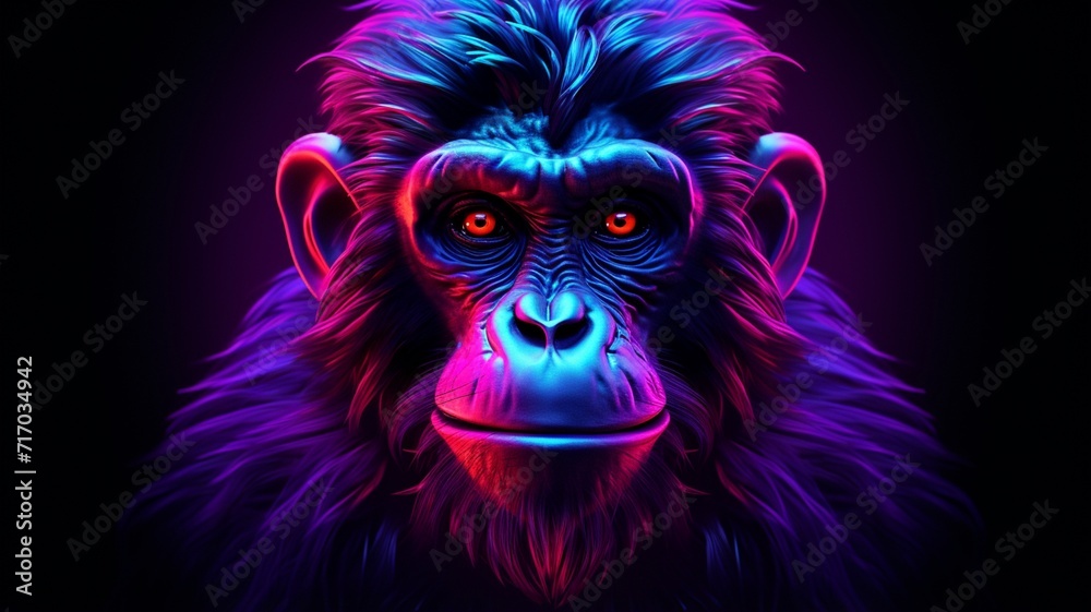 Amazing inochent a monkey face beautiful image Ai generated art