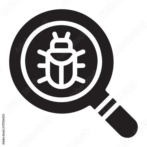 virus scan glyph icon