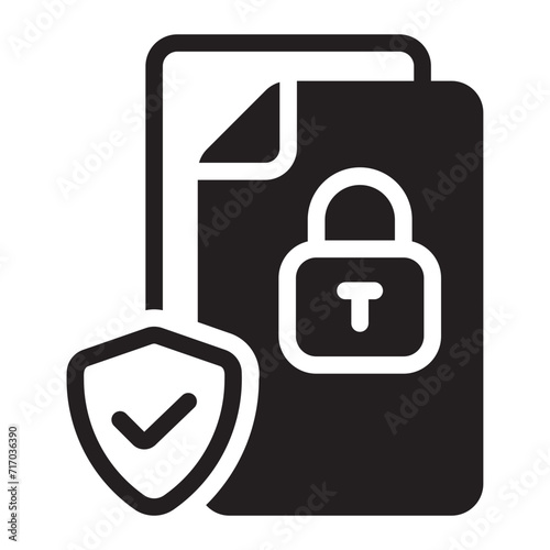 data protection glyph icon