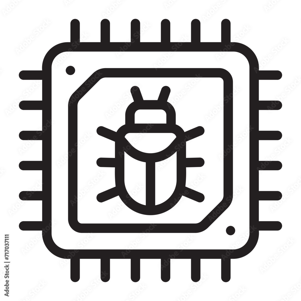 virus line icon virus line icon