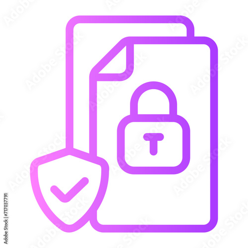 data protection gradient icon