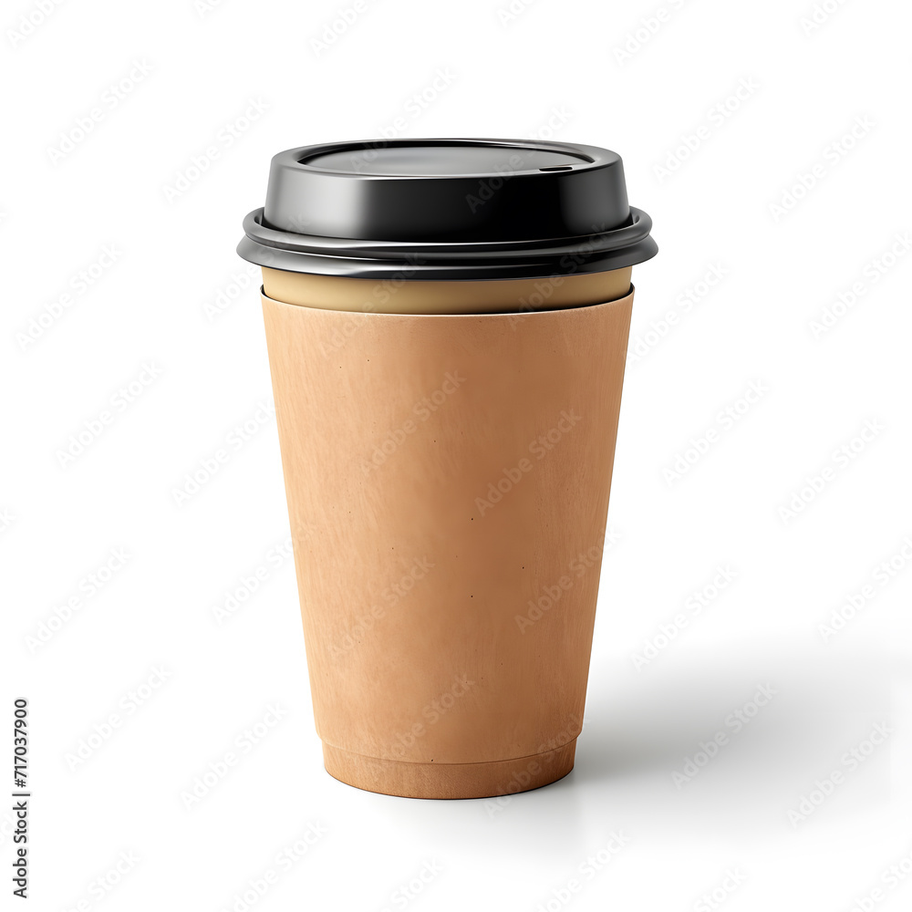 Paper coffee cup to go, take away mockup isolated on white background Paper coffee cup to go, take away mockup isolated on white background