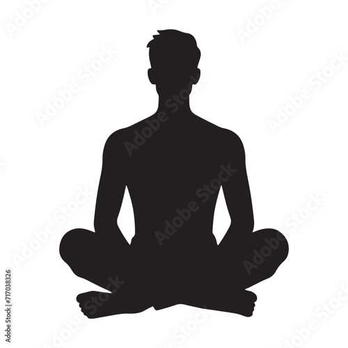 Reflective Silence: A Series of Sitting Person Silhouettes Inspiring Thoughtful Moments of Contemplation - Sitting Illustration - Sitting Person Vector
