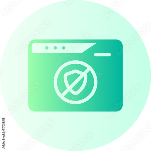 cyber attack gradient icon