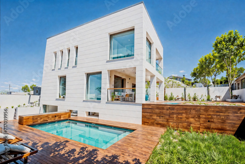 Casa minimalista moderna con alberca, Modern minimalistic house with pool