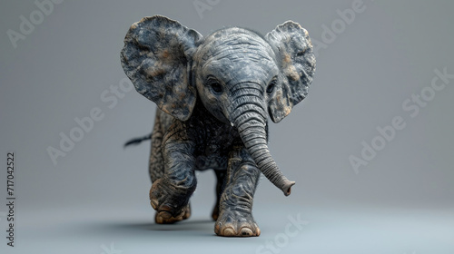 Miniature Baby Elephant Figurine © sahar