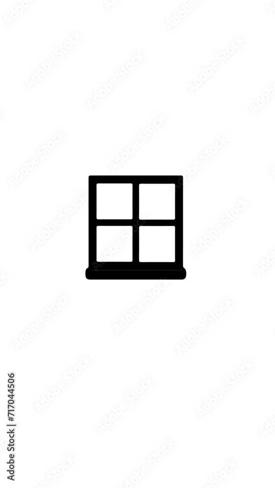 ventana icono vector 
