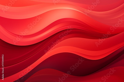 Abstract colorful red gradient wavy shapes background, vibrant 3d render wallpaper