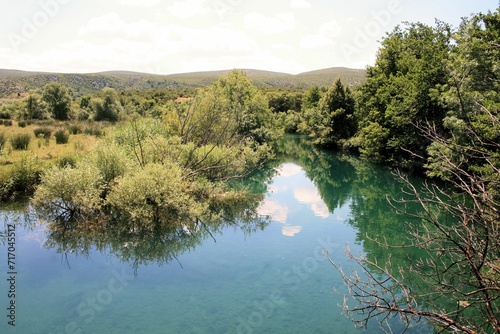 the lovely Zrmanja river near Muskovici , Croatia photo