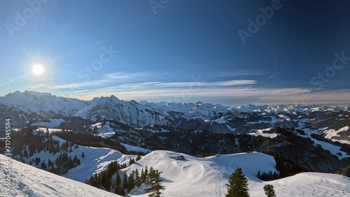 Winter Wonderland: Hochstuckli's Majestic Peaks in 4K