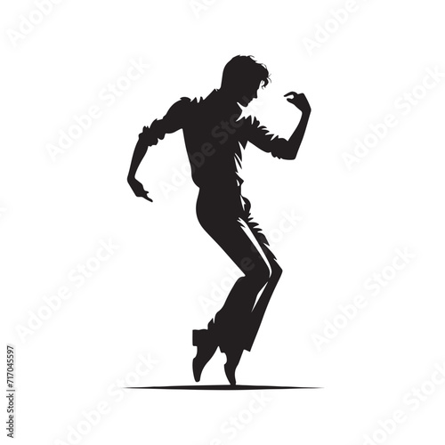 Samba Serenity: A Tropical Parade of Dancing Person Silhouettes Whisking Away in a Silhouetted Samba Celebration - Dancing Person Illustration - Dancing Vector - Dance Silhouette 