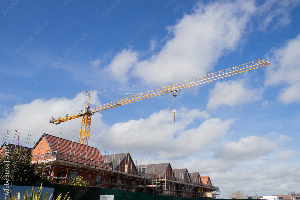 construction site with a crane 