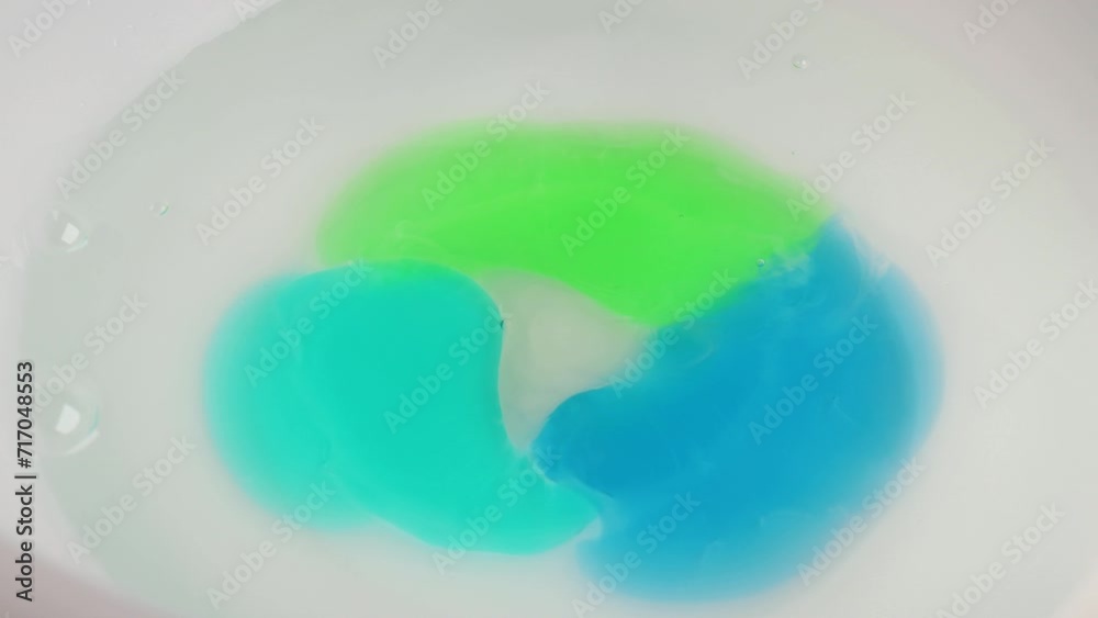 Washing gel capsule pod with laundry detergent dissolves in hot water