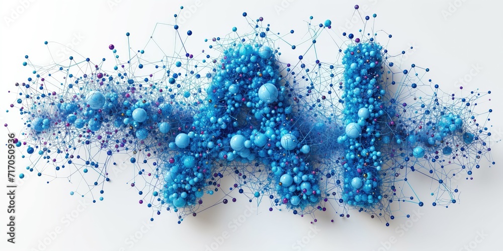 Obraz premium AI news, future technologies wave, Artificial Intelligence, IA, apps, LLM, computing, robotics, electronics, technological advances, neurological systems concepts, algorithms, data conversion, asset 