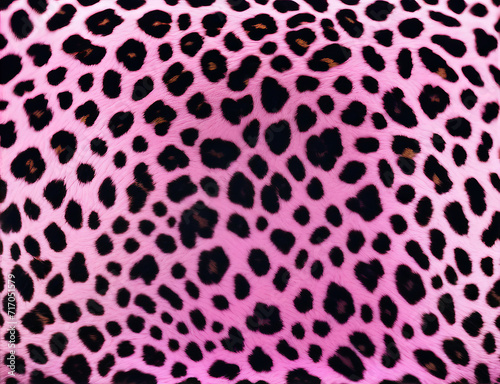 Illustration of a leopard skin print in pink color
