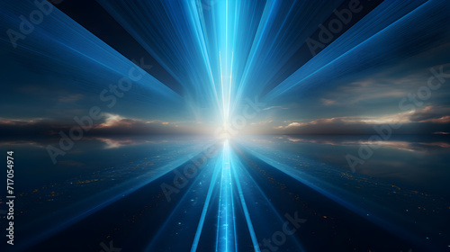 An abstract light walkway with light streams,,
3d rendering, abstract ultraviolet tunnel with neon rays, glowing lines, cyber network, speed of light, highway night lights, space and time strings