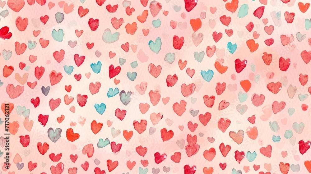 Rainbow love made of cute little hearts in a subtle color palette of pink Rainbow love made of cute little hearts in a subtle color palette of pink