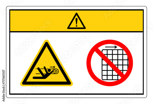 Caution Nip Hazard Do Not Remove Guard Symbol Sign, Vector Illustration, Isolate On White Background Label .EPS10