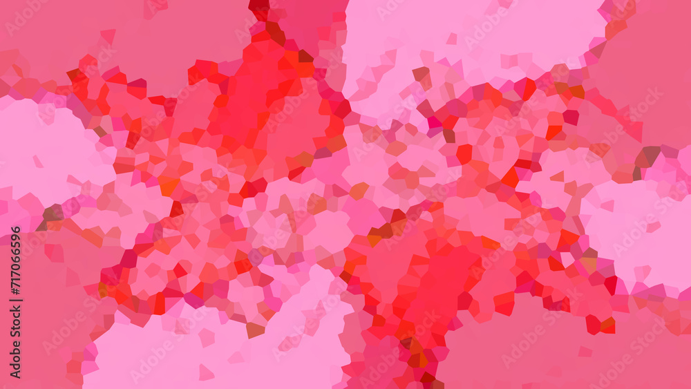 Low poly texture. Polygonal design illustration. Abstract red background