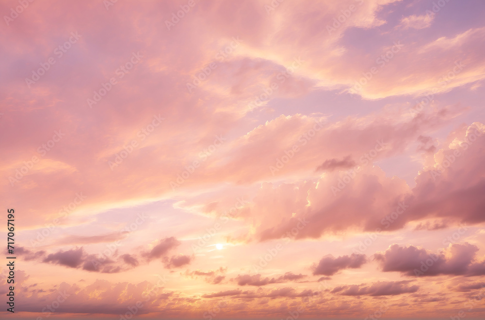 sunset sky with clouds