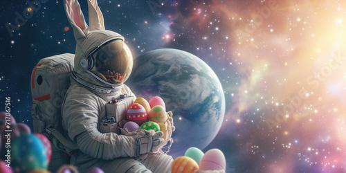 easter bunny astronaut