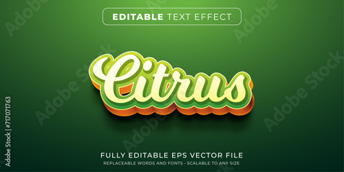 Editable text effect in cursive fruit text style