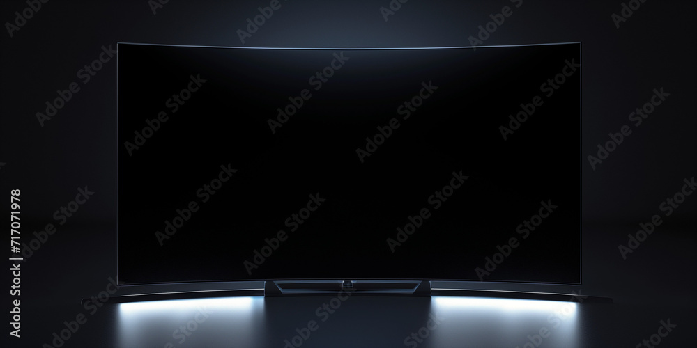 big led tv isolated on dark background big led tv isolated on dark background