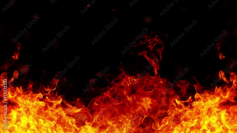 background of burning fire flames