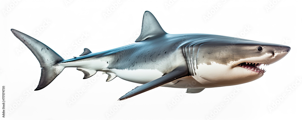 Fototapeta premium Shark on white background.