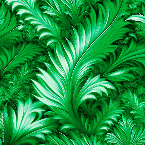 Abstract background of dark green leaves of a tropical fern