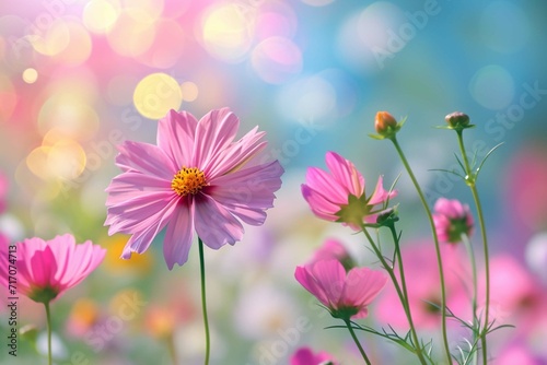 Beautiful colorful summer spring natural flower backgr © Khalif