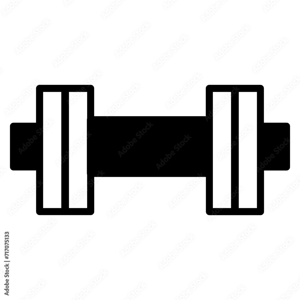 Dumbbell solid glyph icon Dumbbell solid glyph icon