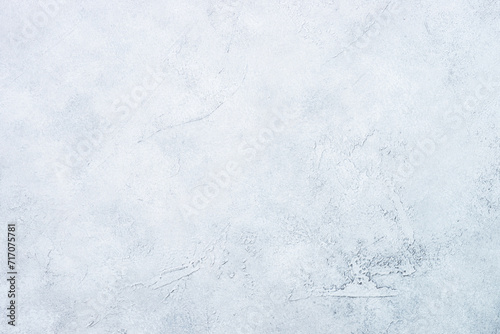 White stone table, empty background. Flat lay image.