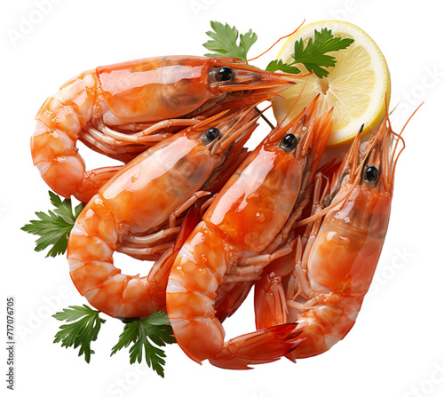 raw shrimp seafood dish, generative ai