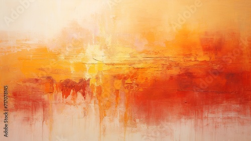 Sunset orange crimson and gold fiery acrylic splashes texture