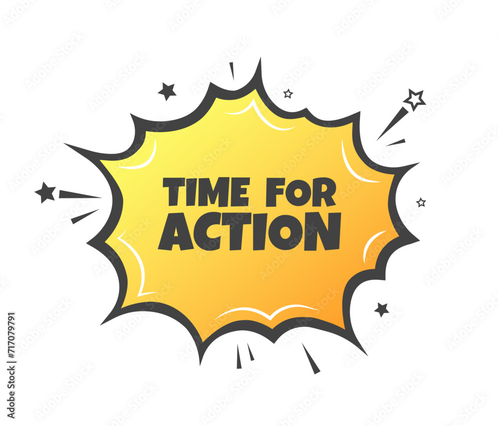 Time for action sign icon. Flat style. Vector icon Time for action sign icon. Flat style. Vector icon